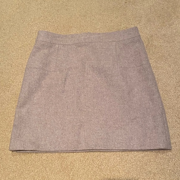Jcrew Factory Cream Wool Skirt Size 6 - NWT - Picture 1 of 7